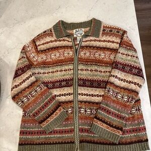 Heirloom collection size M Women's Multicolor Patterned Cardigan
